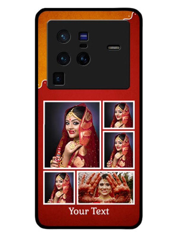 Custom Vivo X80 Pro 5G Personalized Glass Phone Case - Wedding Pic Upload Design