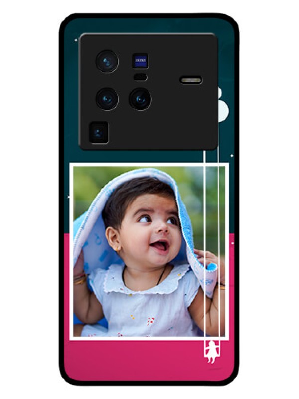 Custom Vivo X80 Pro 5G Custom Glass Phone Case - Cute Girl with Cloud Design
