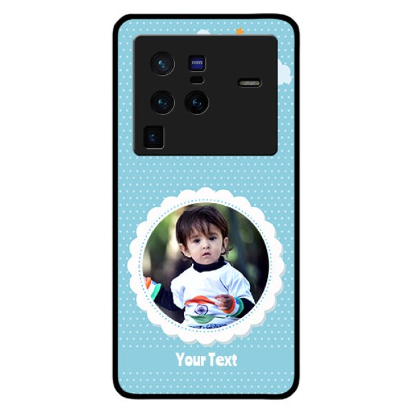 Vivo X80 Pro 5G Personalised Glass Phone Case - Violet Pattern Design