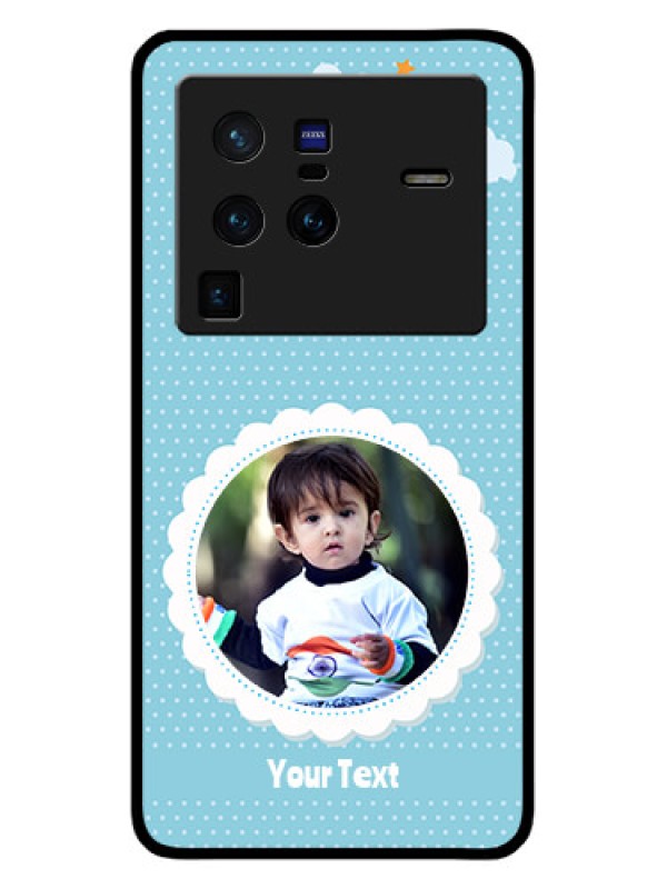 Custom Vivo X80 Pro 5G Personalised Glass Phone Case - Violet Pattern Design