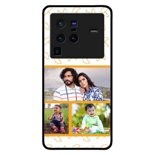 Vivo X80 Pro 5G Custom Glass Mobile Case - Yellow Pattern Design