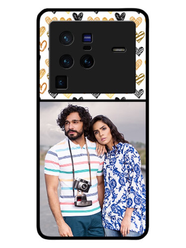 Custom Vivo X80 Pro 5G Photo Printing on Glass Case - Love Symbol Design