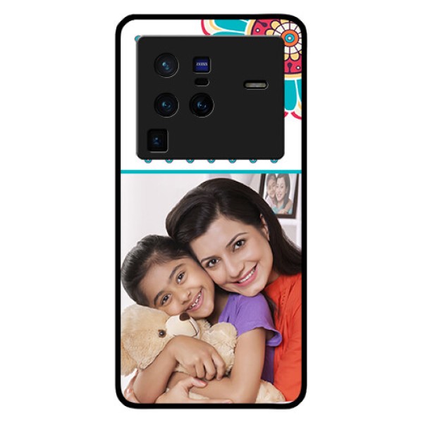 Vivo X80 Pro 5G Custom Glass Phone Case - Flower Design