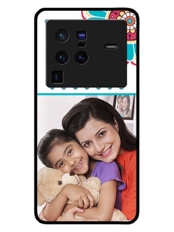 Custom Vivo X80 Pro 5G Custom Glass Phone Case - Flower Design