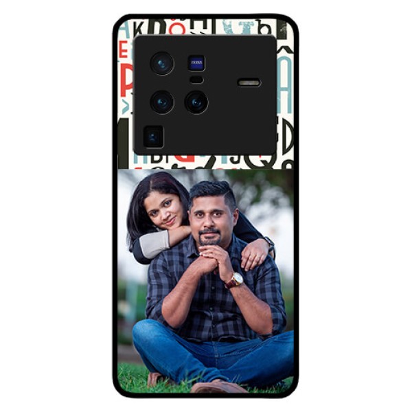 Vivo X80 Pro 5G Personalized Glass Phone Case - Alphabet Design