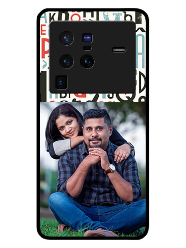 Custom Vivo X80 Pro 5G Personalized Glass Phone Case - Alphabet Design