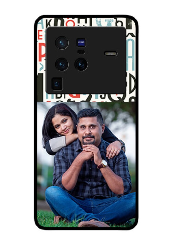 Vivo X80 Pro 5G Personalized Glass Phone Case - Alphabet Design