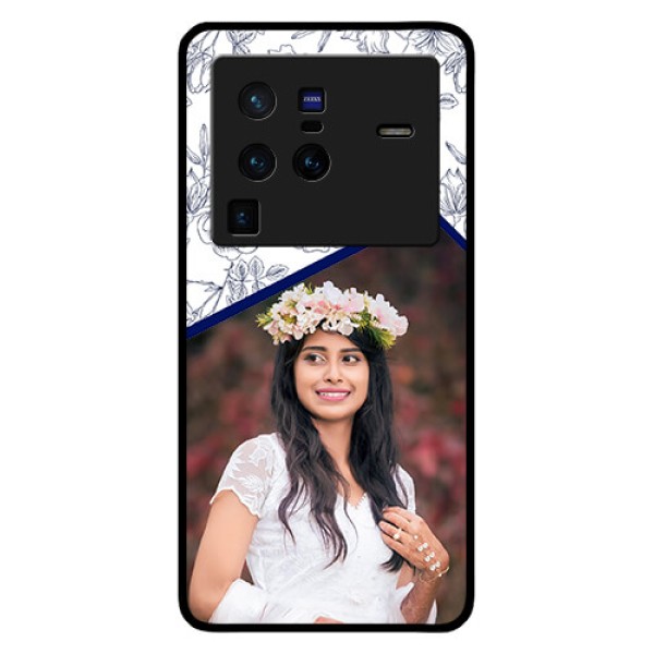 Vivo X80 Pro 5G Personalized Glass Phone Case - Premium Floral Design