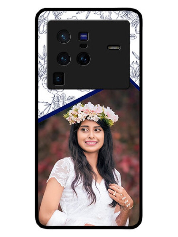 Custom Vivo X80 Pro 5G Personalized Glass Phone Case - Premium Floral Design