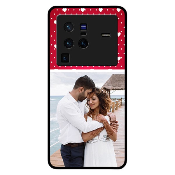 Vivo X80 Pro 5G Photo Printing on Glass Case - Hearts Mobile Case Design