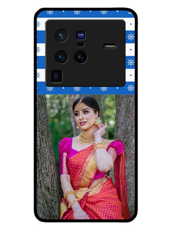 Custom Vivo X80 Pro 5G Photo Printing on Glass Case - Snow Pattern Design