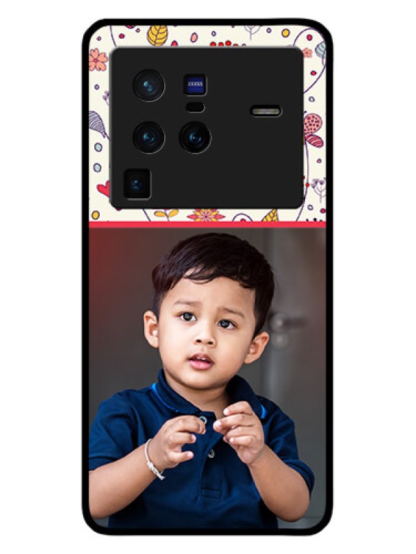 Custom Vivo X80 Pro 5G Custom Glass Mobile Case - Premium Floral Design