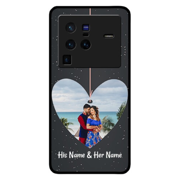 Vivo X80 Pro 5G Custom Glass Phone Case - Hanging Heart Design