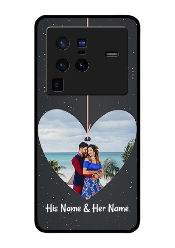 Vivo X80 Pro 5G Custom Glass Phone Case - Hanging Heart Design