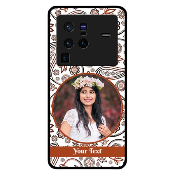 Vivo X80 Pro 5G Custom Glass Mobile Case - Abstract Flower Design