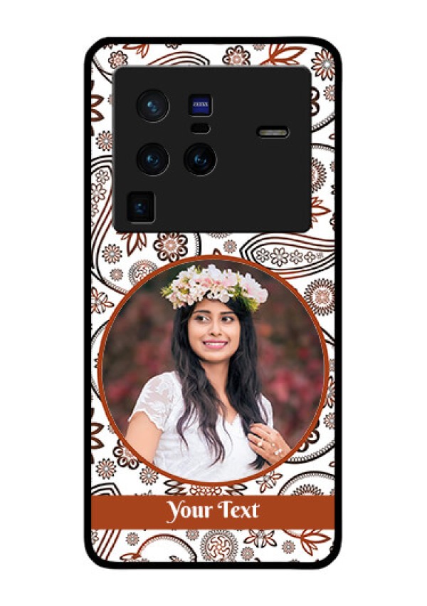 Vivo X80 Pro 5G Custom Glass Mobile Case - Abstract Flower Design