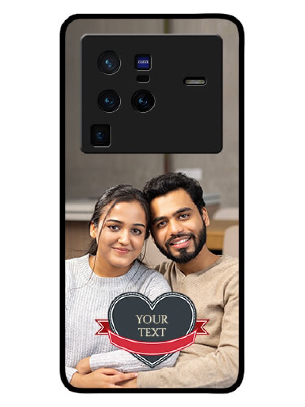 Custom Vivo X80 Pro 5G Custom Glass Phone Case - Just Married Couple Design