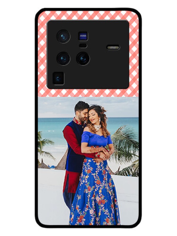 Custom Vivo X80 Pro 5G Personalized Glass Phone Case - Pink Pattern Design