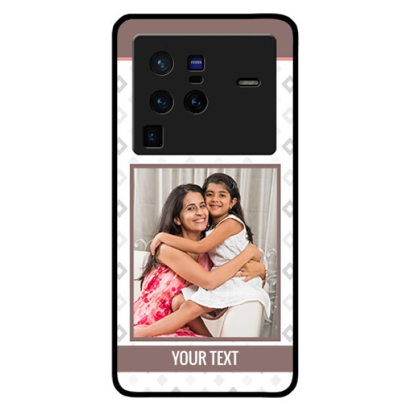 Vivo X80 Pro 5G Photo Printing on Glass Case - Simple Diamond Design