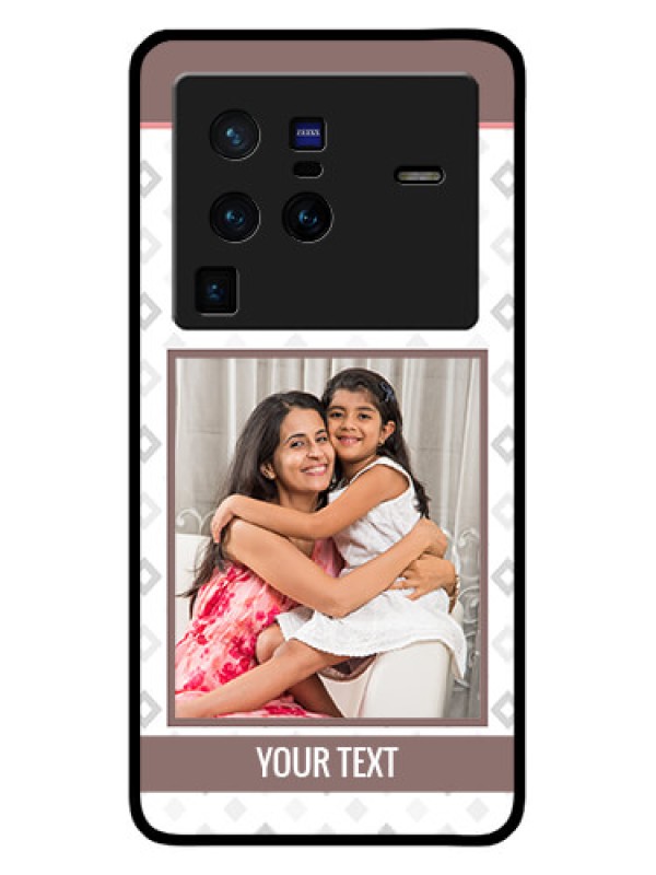 Custom Vivo X80 Pro 5G Photo Printing on Glass Case - Simple Diamond Design