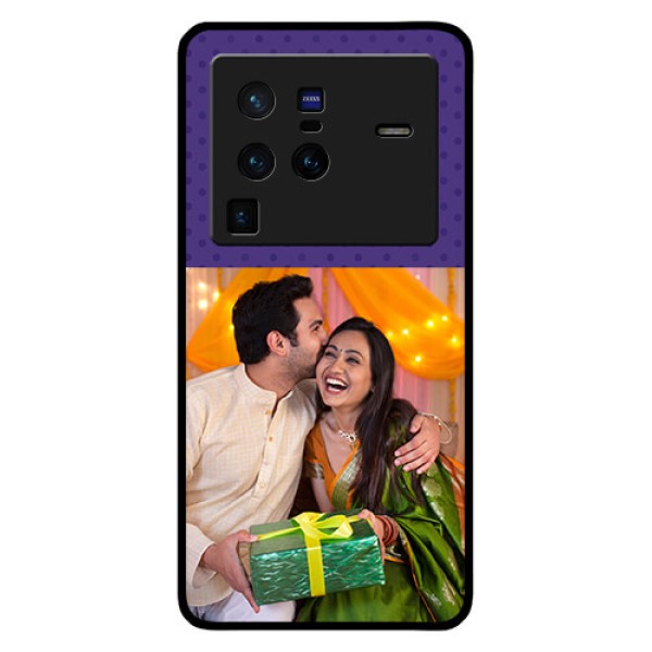 Vivo X80 Pro 5G Personalized Glass Phone Case - Violet Pattern Design Vivo X80 Pro 5G Personalized Glass Phone Case - Violet Pattern Design