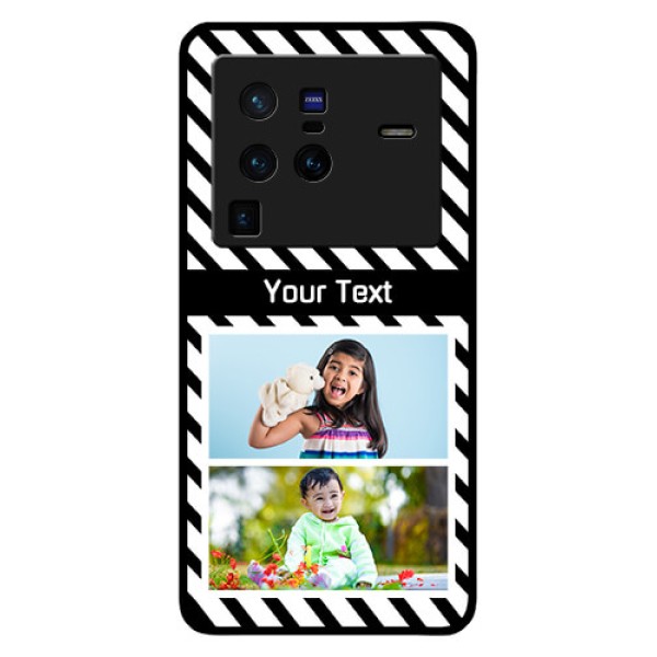 Vivo X80 Pro 5G Photo Printing on Glass Case - Black And White Stripes Design Vivo X80 Pro 5G Photo Printing on Glass Case - Black And White Stripes Design