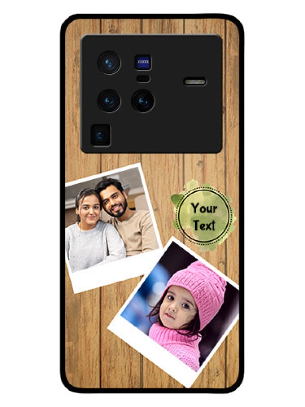 Custom Vivo X80 Pro 5G Custom Glass Phone Case - Wooden Texture Design