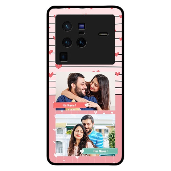 Vivo X80 Pro 5G Custom Glass Mobile Case - Photo with Heart Design