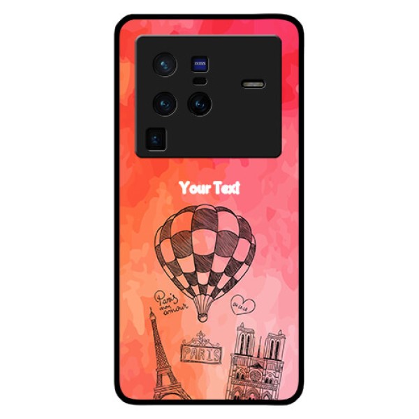 Vivo X80 Pro 5G Custom Glass Phone Case - Paris Theme Design