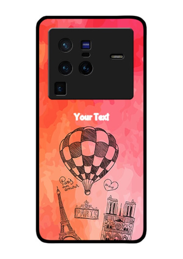 Vivo X80 Pro 5G Custom Glass Phone Case - Paris Theme Design
