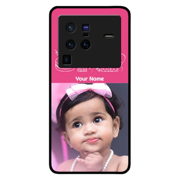 Vivo X80 Pro 5G Photo Printing on Glass Case - with Birthday Line Art Design Vivo X80 Pro 5G Photo Printing on Glass Case - with Birthday Line Art Design