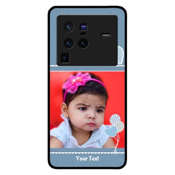 Vivo X80 Pro 5G Photo Printing on Glass Case - with Kids Pattern Design
