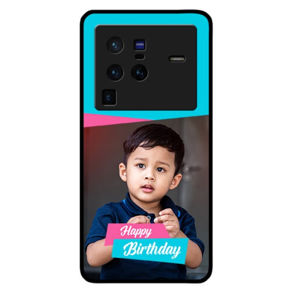 Vivo X80 Pro 5G Personalized Glass Phone Case - Image Holder with 2 Color Design