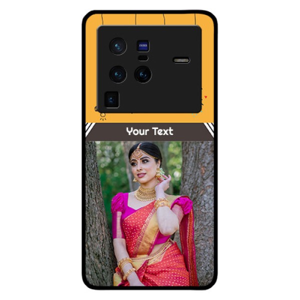 Vivo X80 Pro 5G Custom Glass Mobile Case - with Family Picture and Icons Vivo X80 Pro 5G Custom Glass Mobile Case - with Family Picture and Icons