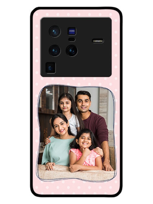 Custom Vivo X80 Pro 5G Custom Glass Phone Case - Family with Dots Design