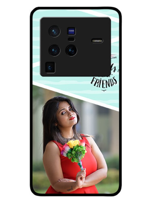 Custom Vivo X80 Pro 5G Custom Glass Phone Case - Friends Picture Icon Design