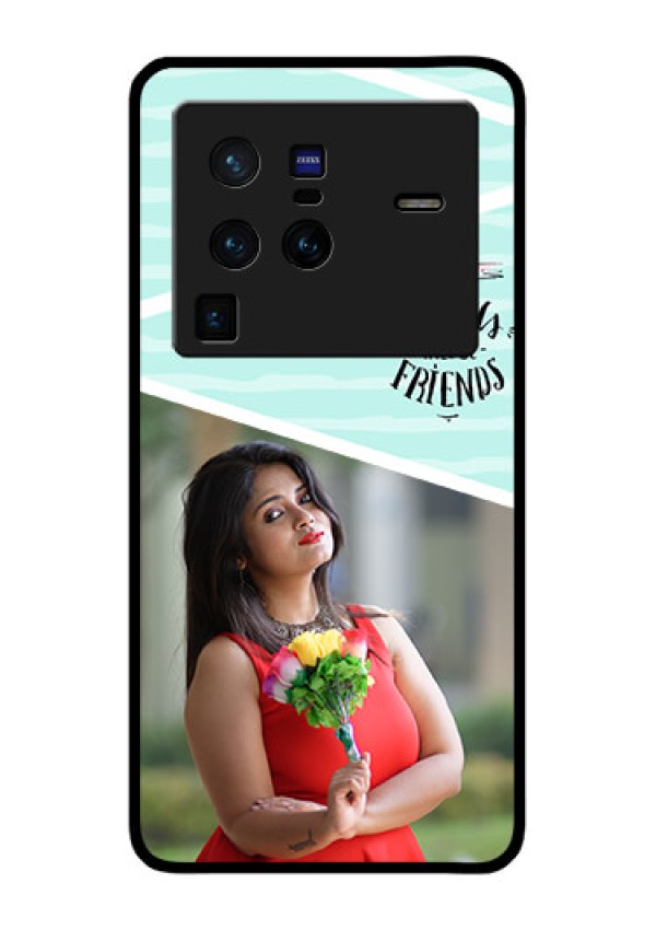 Vivo X80 Pro 5G Custom Glass Phone Case - Friends Picture Icon Design