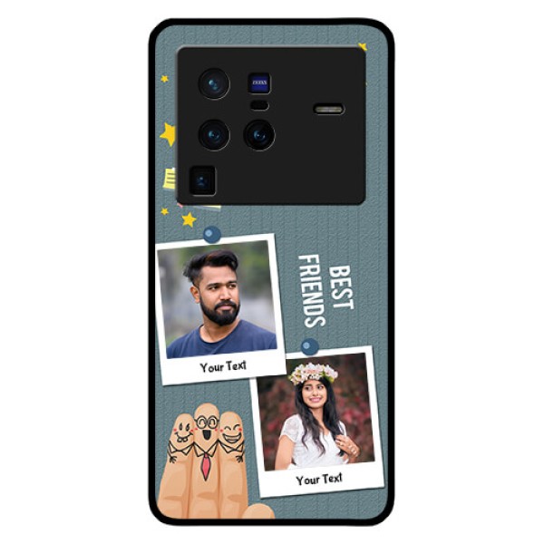 Vivo X80 Pro 5G Personalized Glass Phone Case - Sticky Frames and Friendship Design Vivo X80 Pro 5G Personalized Glass Phone Case - Sticky Frames and Friendship Design