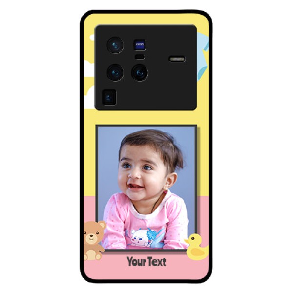 Vivo X80 Pro 5G Photo Printing on Glass Case - Kids 2 Color Design