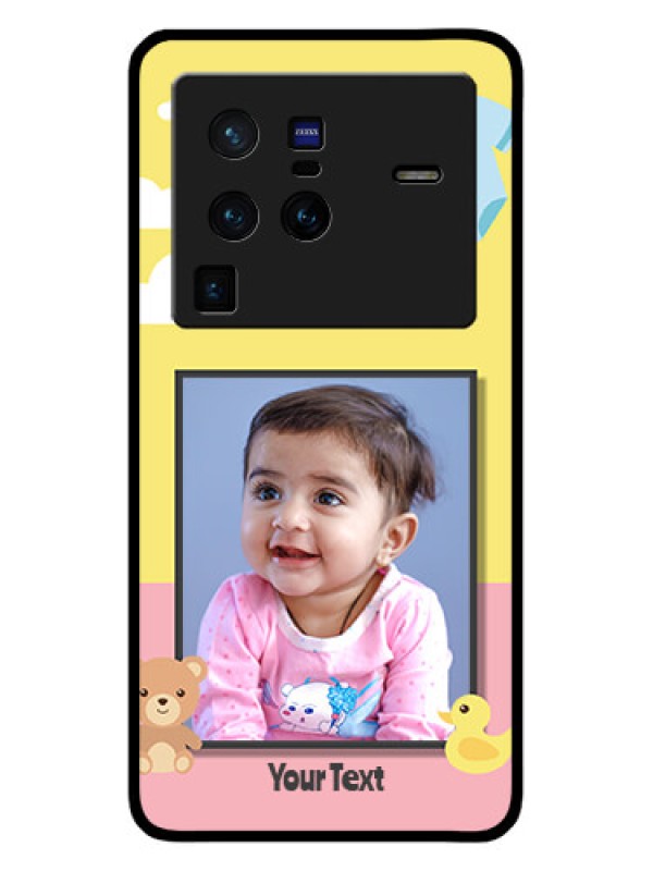 Custom Vivo X80 Pro 5G Photo Printing on Glass Case - Kids 2 Color Design