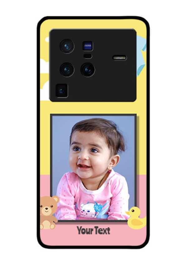 Vivo X80 Pro 5G Photo Printing on Glass Case - Kids 2 Color Design
