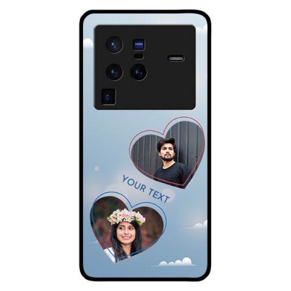 Vivo X80 Pro 5G Custom Glass Mobile Case - Blue Color Couple Design