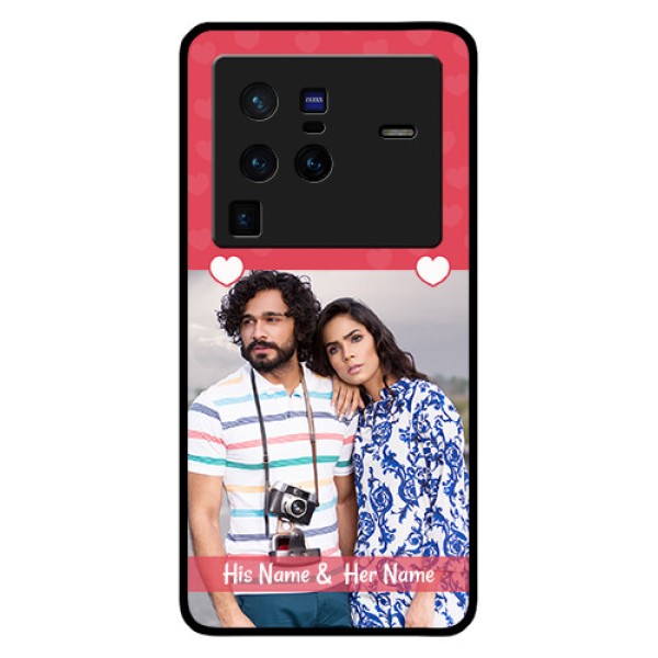 Vivo X80 Pro 5G Photo Printing on Glass Case - Simple Love Design