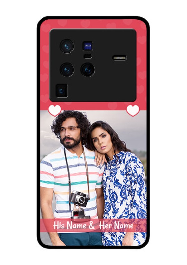 Vivo X80 Pro 5G Photo Printing on Glass Case - Simple Love Design