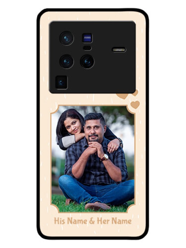 Custom Vivo X80 Pro 5G Custom Glass Phone Case - with confetti love design