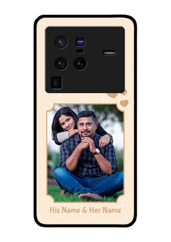 Vivo X80 Pro 5G Custom Glass Phone Case - with confetti love design