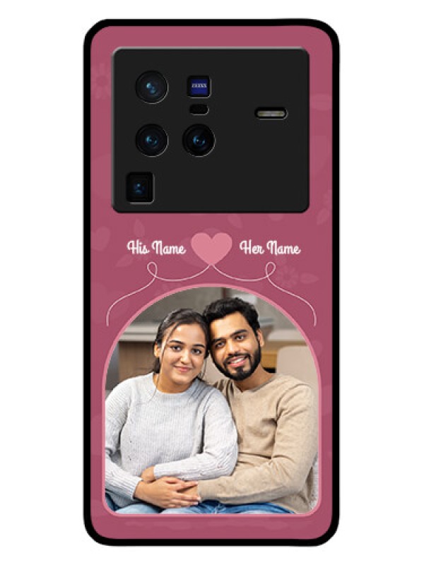 Custom Vivo X80 Pro 5G Photo Printing on Glass Case - Love Floral Design