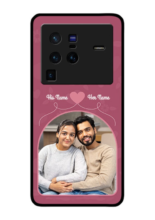 Vivo X80 Pro 5G Photo Printing on Glass Case - Love Floral Design