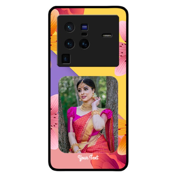 Vivo X80 Pro 5G Custom Glass Mobile Case - 3 Image With Vintage Floral Design Vivo X80 Pro 5G Custom Glass Mobile Case - 3 Image With Vintage Floral Design