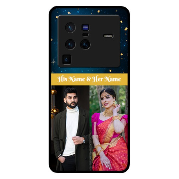 Vivo X80 Pro 5G Custom Glass Phone Case - Galaxy Stars Backdrop Design